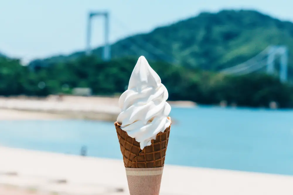 暑い夏にぴったりな塩ソフトクリーム